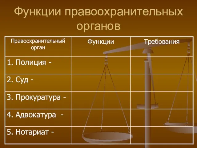 Функции правоохранительных органов