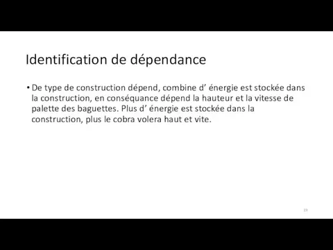 Identification de dépendance De type de construction dépend, combine d’ énergie est