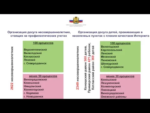 Организация досуга несовершеннолетних, стоящих на профилактических учетах Организация досуга детей, проживающих в