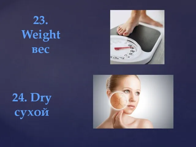 23. Weight вес 24. Dry сухой