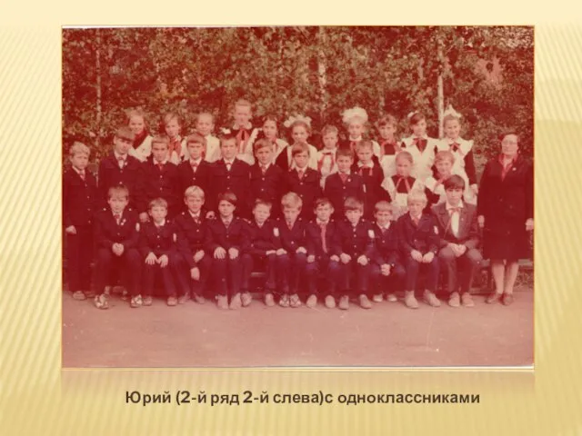 Юрий (2-й ряд 2-й слева)с одноклассниками