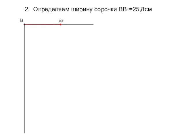 2. Определяем ширину сорочки ВВ1=25,8см В В1