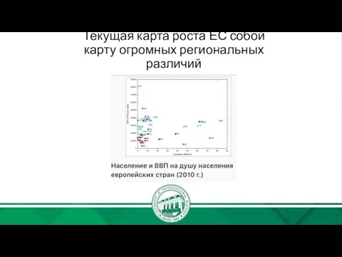 Текущая карта роста ЕС собой карту огромных региональных различий