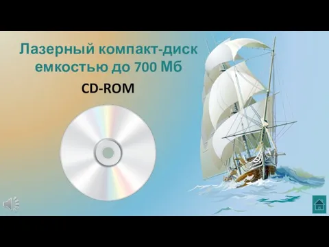 Лазерный компакт-диск емкостью до 700 Мб CD-ROM