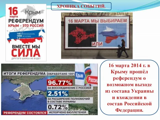 16 марта 2014 г. в Крыму прошёл референдум о возможном выходе из