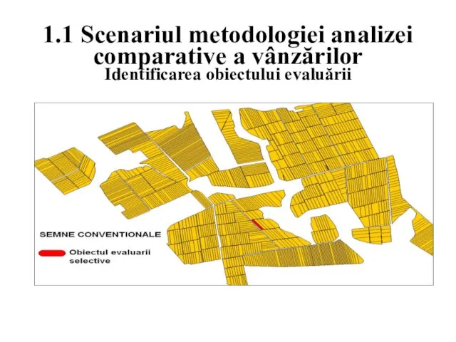 1.1 Scenariul metodologiei analizei comparative a vânzărilor Identificarea obiectului evaluării