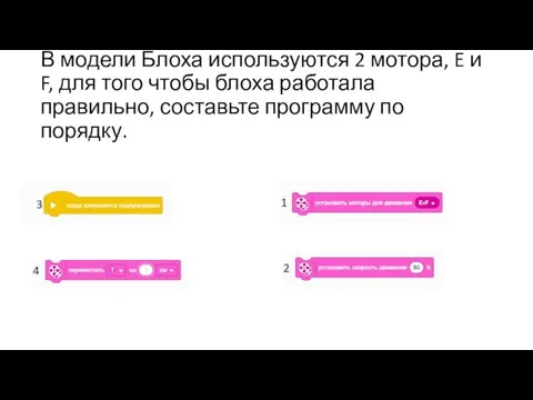 В модели Блоха используются 2 мотора, E и F, для того чтобы