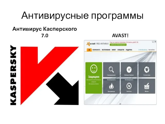 Антивирусные программы Антивирус Касперского 7.0 AVAST!