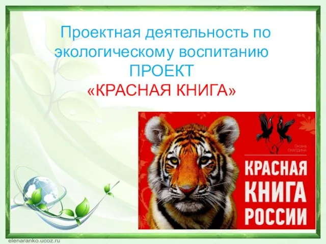 Проектная деятельность по экологическому воспитанию ПРОЕКТ «КРАСНАЯ КНИГА»