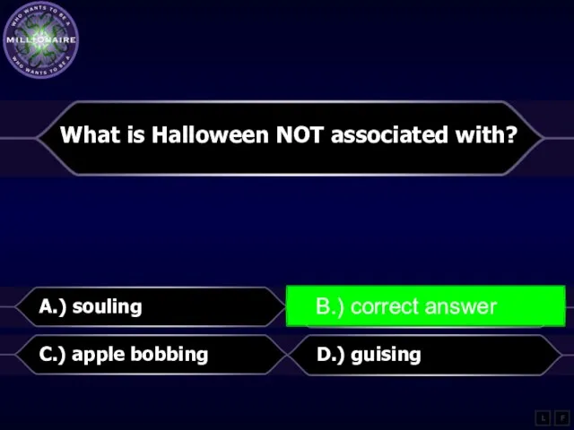 What is Halloween NOT associated with? A.) souling B.) egg hunting C.)