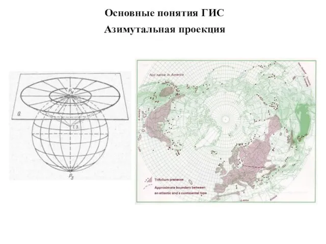 Азимутальная проекция Основные понятия ГИС