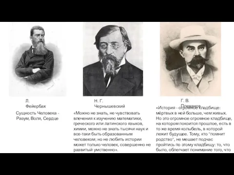 Л. Фейербах Сущность Человека - Разум, Воля, Сердце «Можно не знать, не