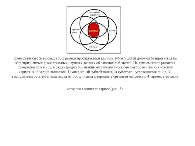 Коммунальные (массовые) программы профилактики кариеса зубов у детей должны базироваться на общепризнанных