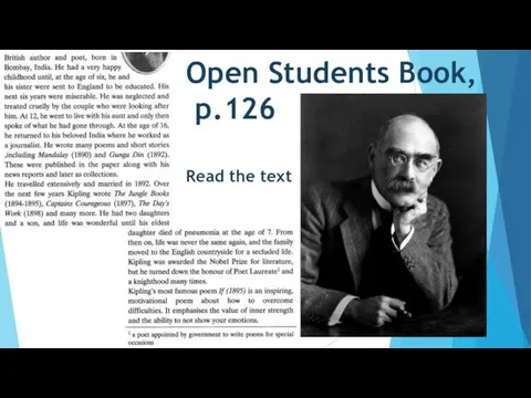 Open Students Book, p.126 Read the text