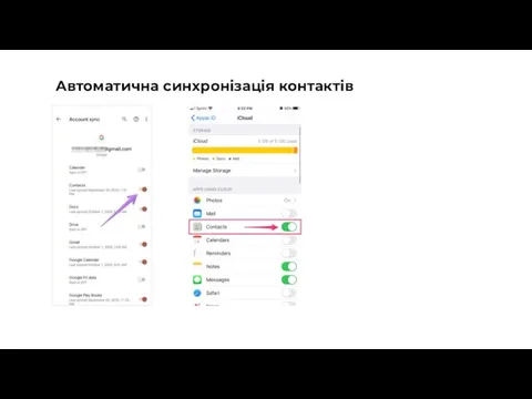 Автоматична синхронізація контактів