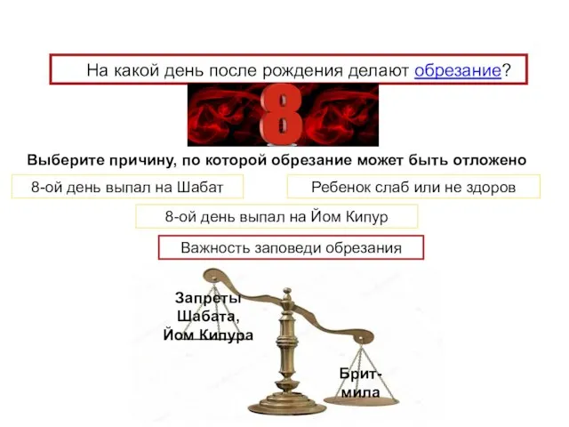 На какой день после рождения делают обрезание? Выберите причину, по которой обрезание