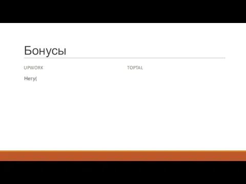 Бонусы UPWORK Нету( TOPTAL