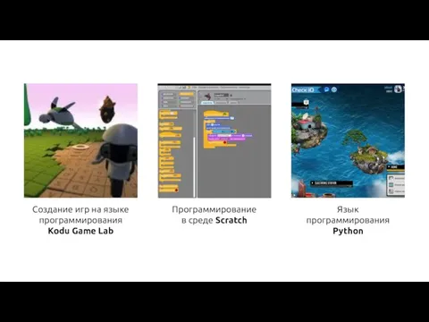 Создание игр на языке программирования Kodu Game Lab Программирование в среде Scratch Язык программирования Python