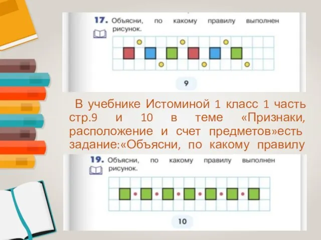 В учебнике Истоминой 1 класс 1 часть стр.9 и 10 в теме