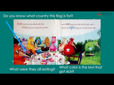 What were they all eating? Do you know what country this flag