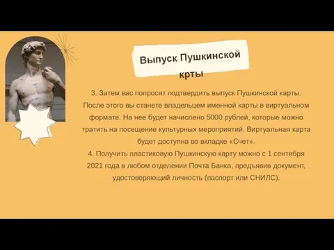 Выпуск Пушкинской крты 3. Затем вас попросят подтвердить выпуск Пушкинской карты. После