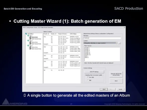 Batch EM Generation and Encoding Cutting Master Wizard (1): Batch generation of