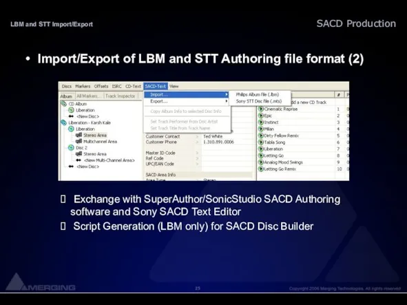 LBM and STT Import/Export Import/Export of LBM and STT Authoring file format