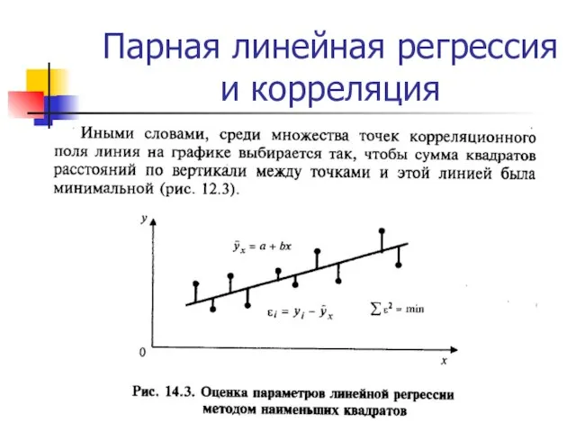 Парная линейная регрессия и корреляция