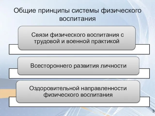 Общие принципы системы физического воспитания