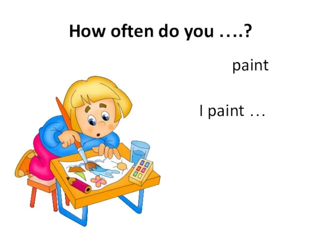 How often do you ….? paint I paint …