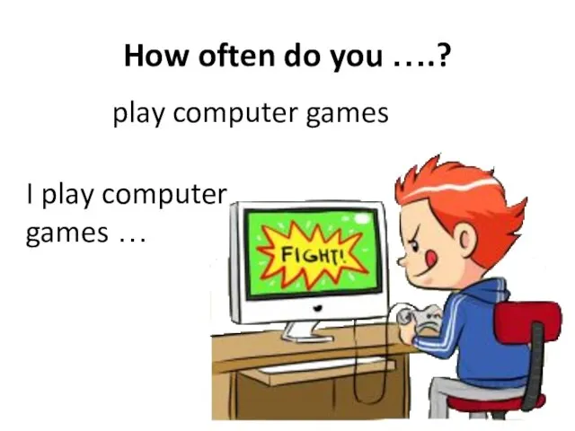 How often do you ….? play computer games I play computer games …