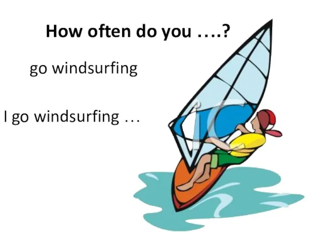 How often do you ….? go windsurfing I go windsurfing …