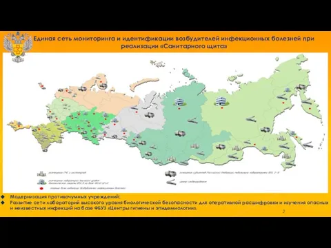 Единая сеть мониторинга и идентификации возбудителей инфекционных болезней при реализации «Санитарного щита»