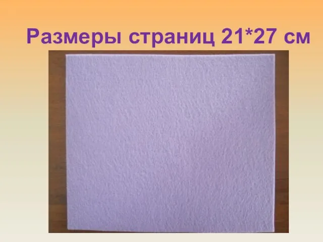 Размеры страниц 21*27 см