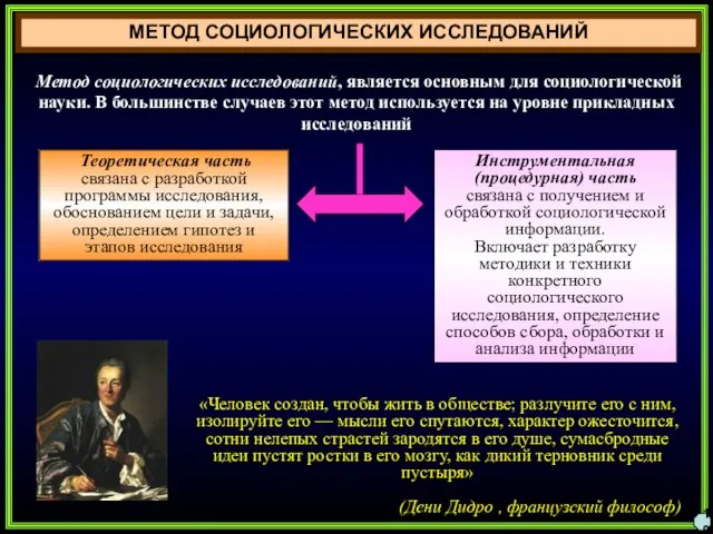 МЕТОД СОЦИОЛОГИЧЕСКИХ ИССЛЕДОВАНИЙ 10 Метод социологических исследований, является основным для социологической науки.