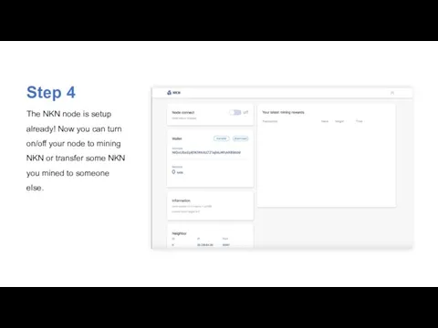 Step 4 The NKN node is setup already! Now you can turn