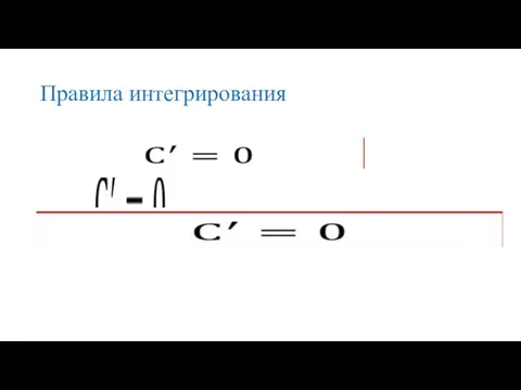 Правила интегрирования