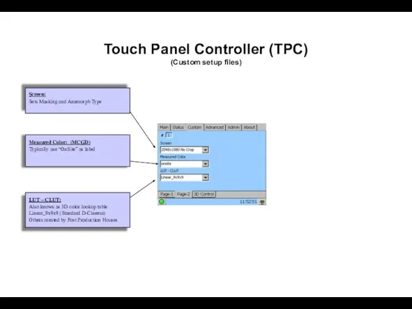 Touch Panel Controller (TPC) (Custom setup files)