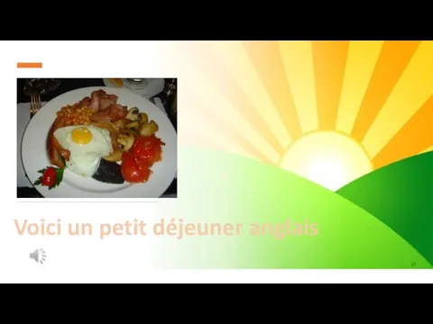 LF Voici un petit déjeuner anglais