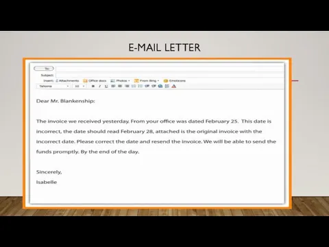 E-MAIL LETTER