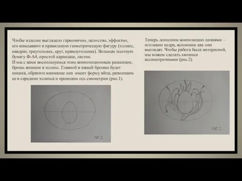 Теперь дополним композицию линиями – иголками кедра, вспомним как они выглядят. Чтобы