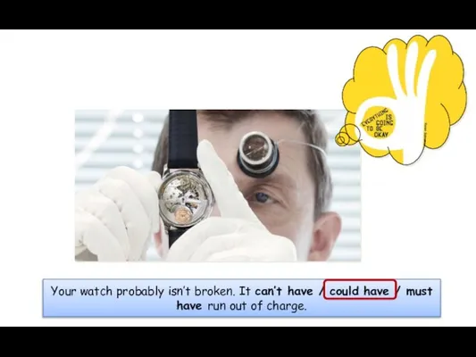 Your watch probably isn’t broken. It can’t have / could have /