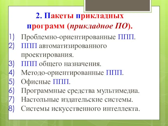 2. Пакеты прикладных программ (прикладное ПО). Проблемно-ориентированные ППП. ППП автоматизированного проектирования. ППП