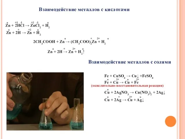 o +1 -1 +2 -1 o Zn + 2HCl → ZnCl2 +