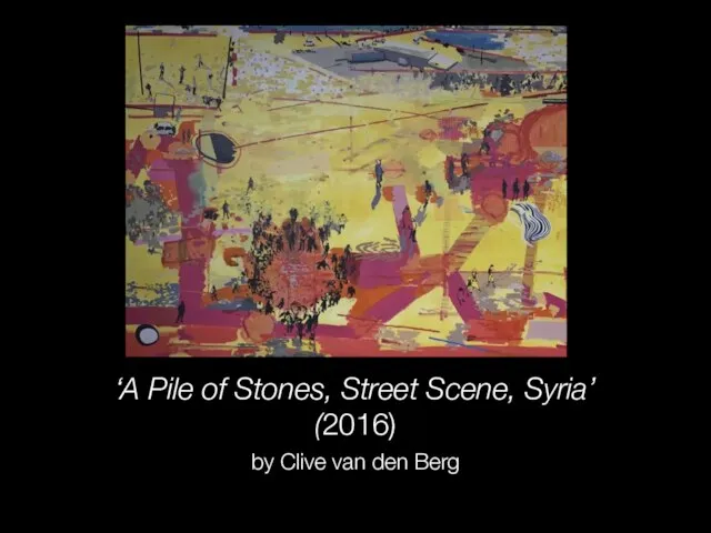 ‘A Pile of Stones, Street Scene, Syria’ (2016) by Clive van den Berg