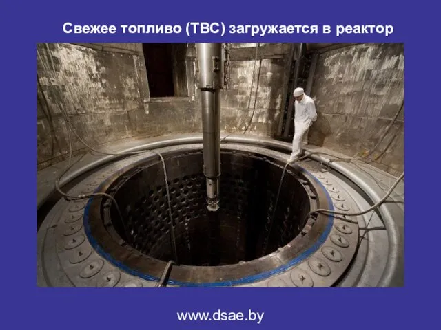 Свежее топливо (ТВС) загружается в реактор www.dsae.by