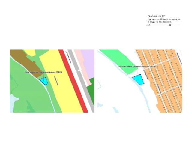 Приложение 87 к решению Совета депутатов города Новосибирска от _____________ № ______