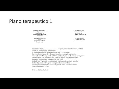 Piano terapeutico 1