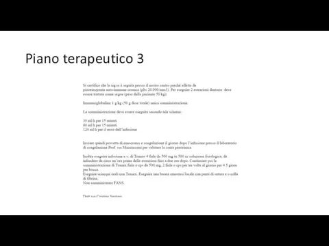 Piano terapeutico 3