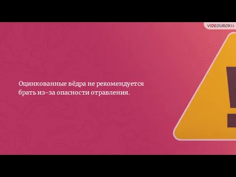 Оцинкованные вёдра не рекомендуется брать из-за опасности отравления.